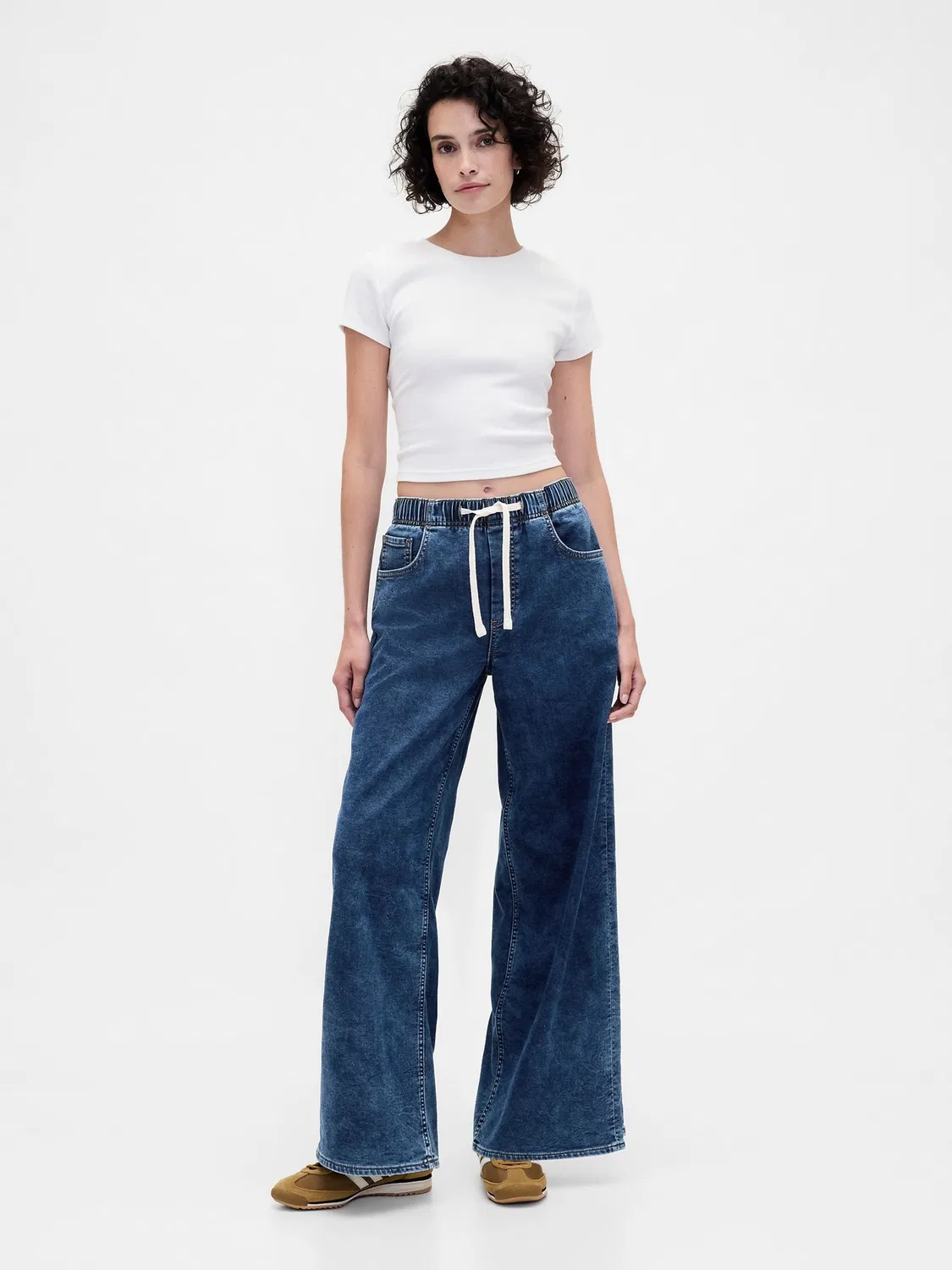 Джинсы свободного кроя, темно-синие Gap, Dark Indigo — фото 3