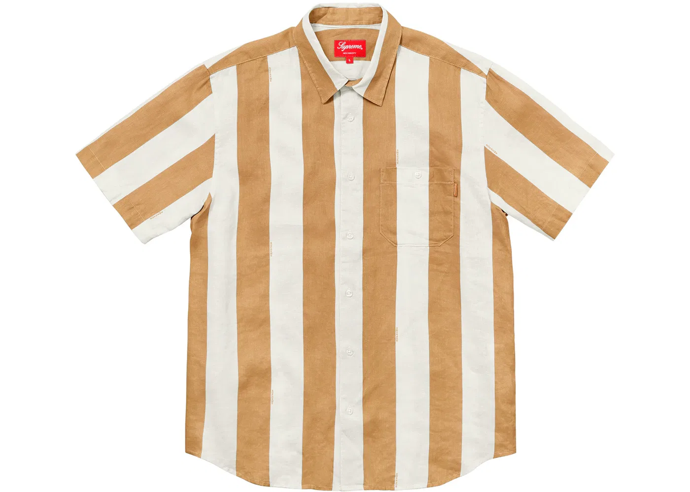 Мужская рубашка с широкой полоской Supreme Shirt, Brown