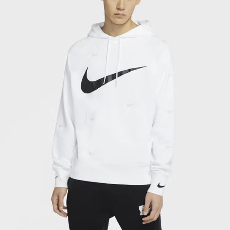 Худи с капюшоном на флисовой подкладке Nike, белый — фото 3