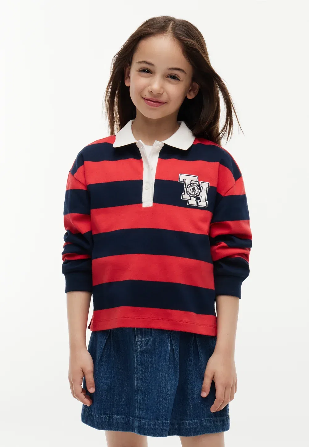 Полосатая рубашка поло - рубашка поло Tommy Hilfiger, Dark Blue