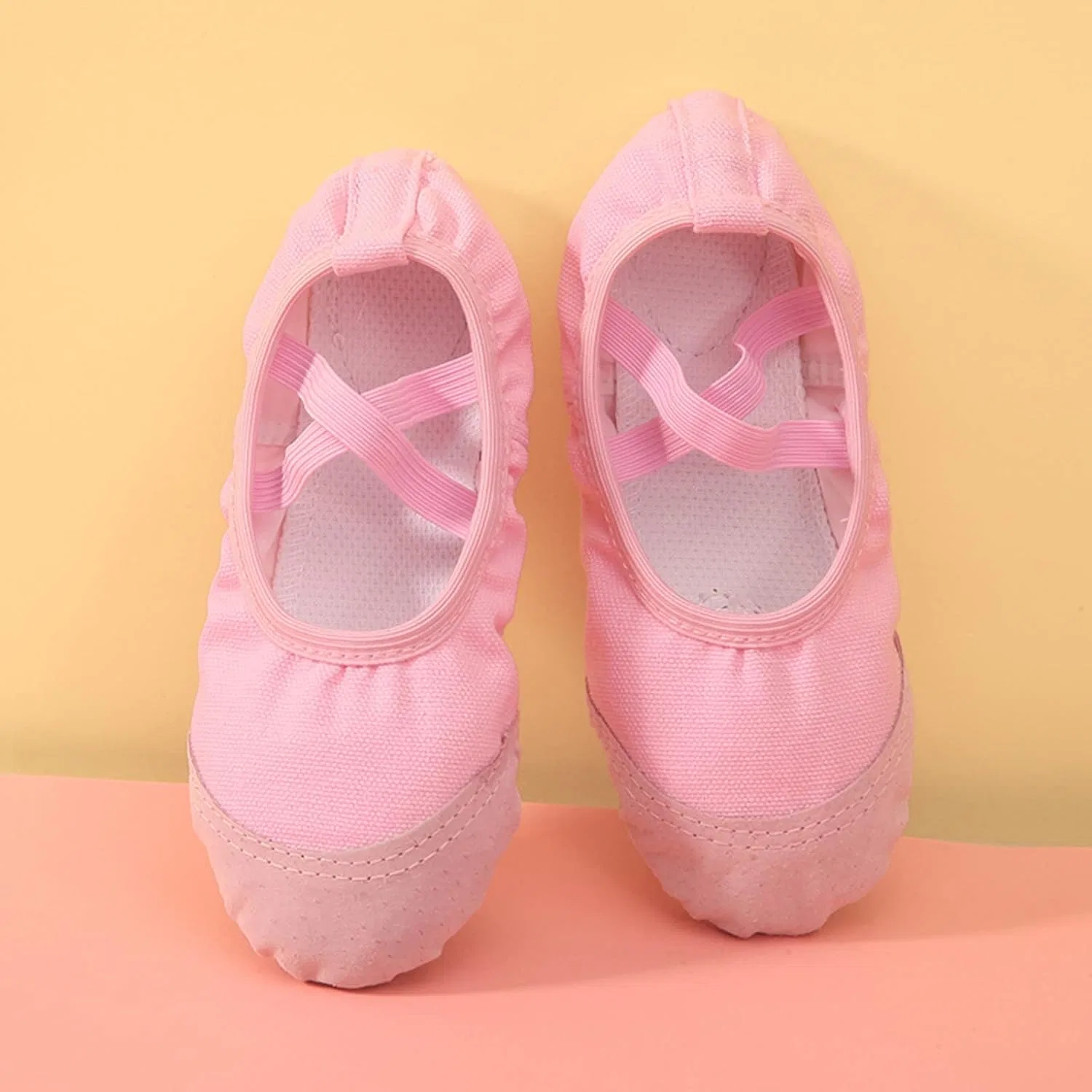 Детские балетки для девочек с эластичной лямкой, Pink — фото 3