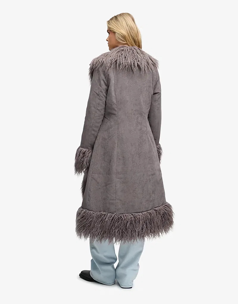Длинное афганское пальто Superdry космического, синий — фото 2