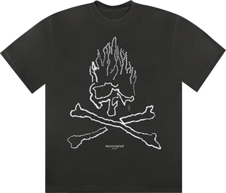 

Футболка Cactus Jack by Travis Scott x Mastermind Skull Rhinestone Tee 'Black', черный