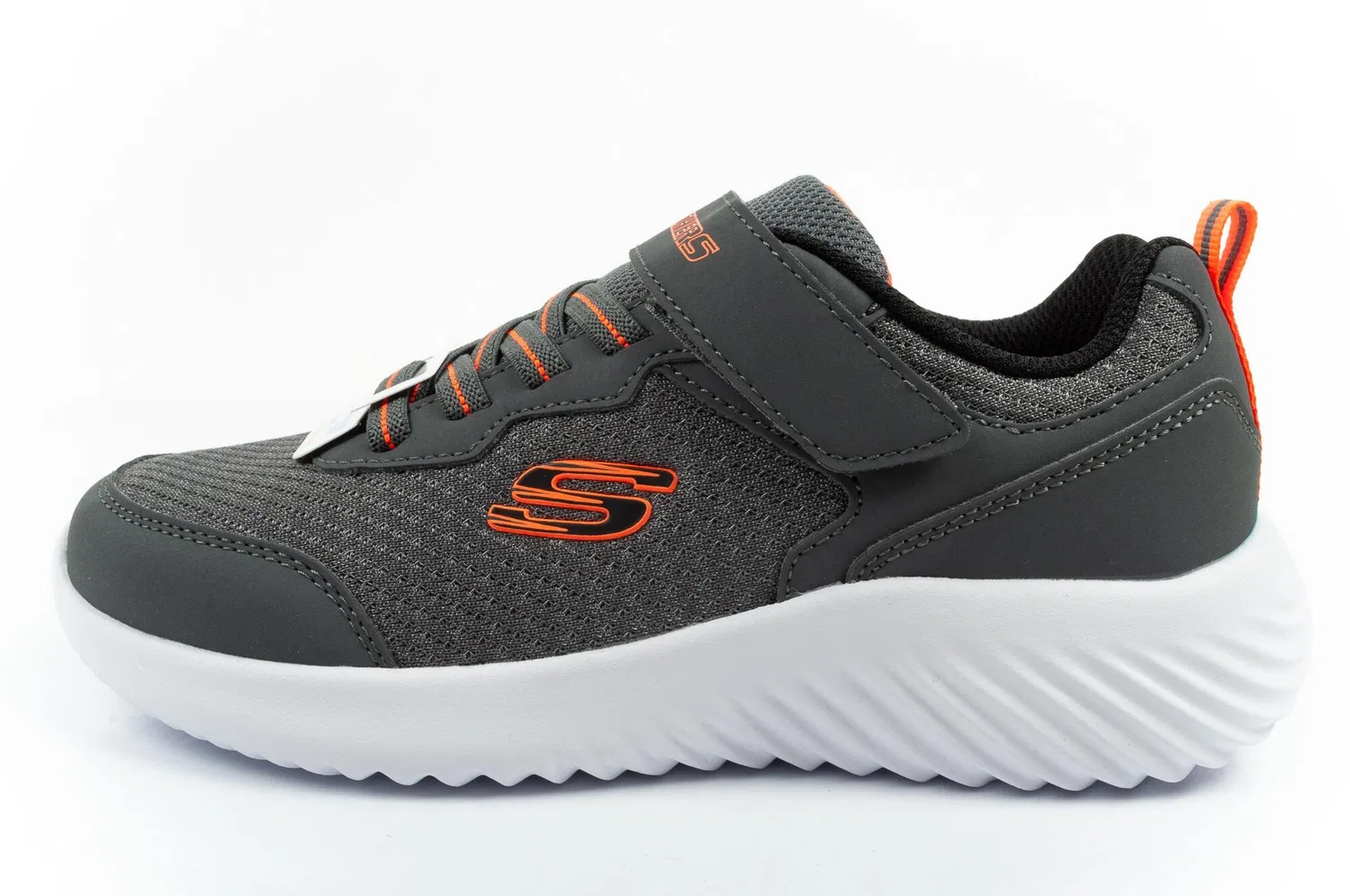 Детские спортивные кроссовки с эластичной шнуровкой Skechers Bounder, Darkgrau Blau — фото 2