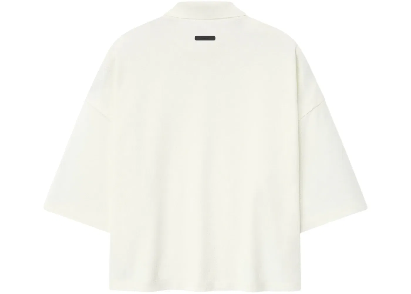 Мужское поло с коротким рукавом Fear of God Essentials Pique Signature 90's Cropped Polo, Ivory — фото 2