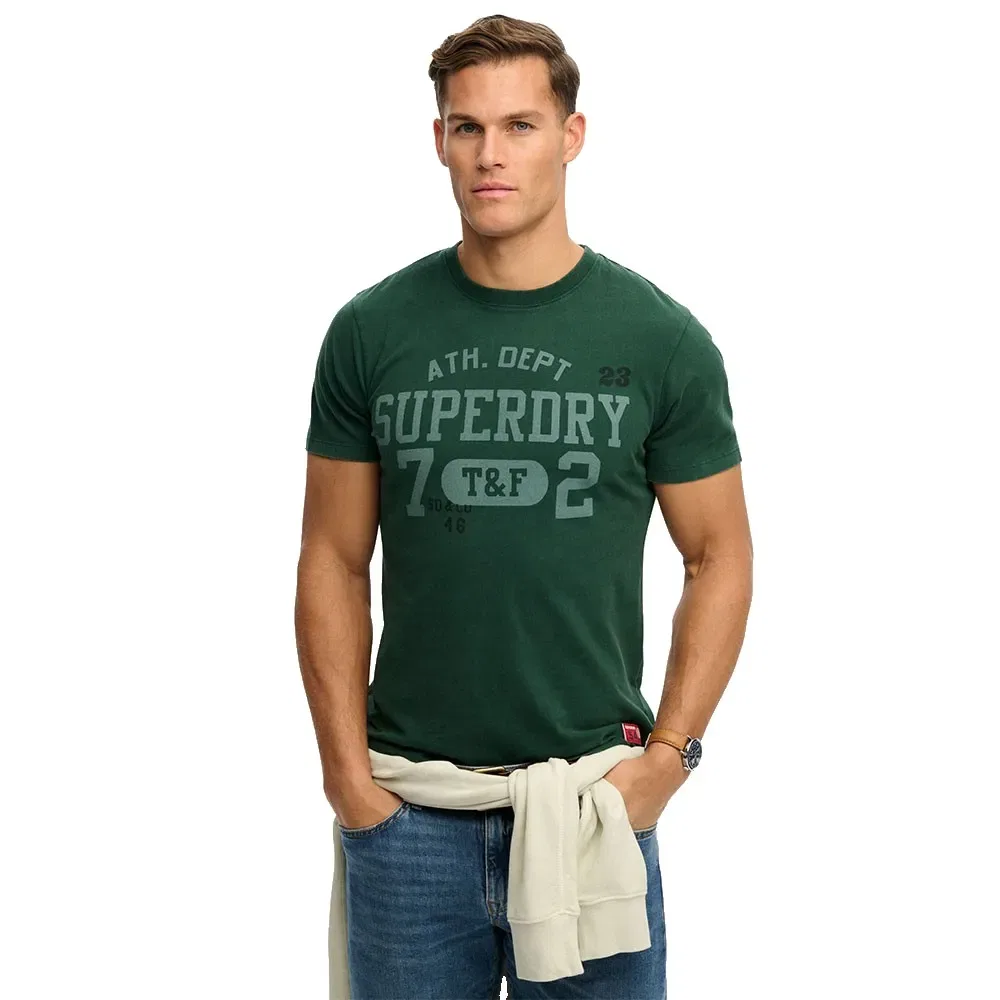 Футболка Superdry Vintage Prep Relaxed Fit с коротким рукавом, зеленый