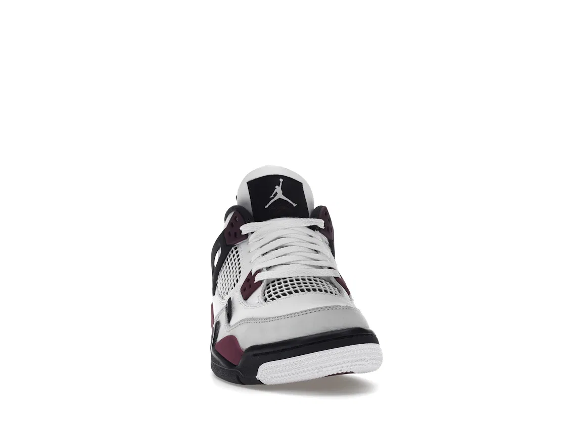 Детские кроссовки Lifestyle с принтом Jordan 4 Retro PSG Paris Saint-Germain Jordan, White/Bordeaux-Neutral Grey-Black — фото 2