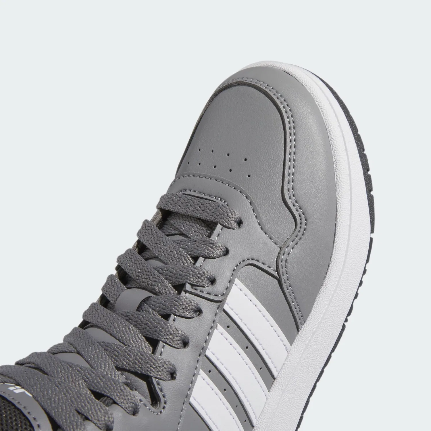 Детские кроссовки для мальчиков Hoops Mid Adidas, Grey Three Cloud White Grey Six — фото 4