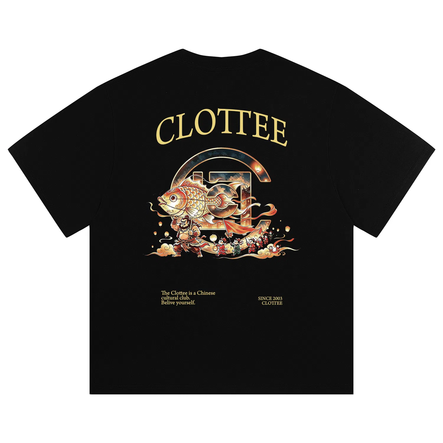 Детская футболка с круглым вырезом и прямым кроем CLOT, Black
