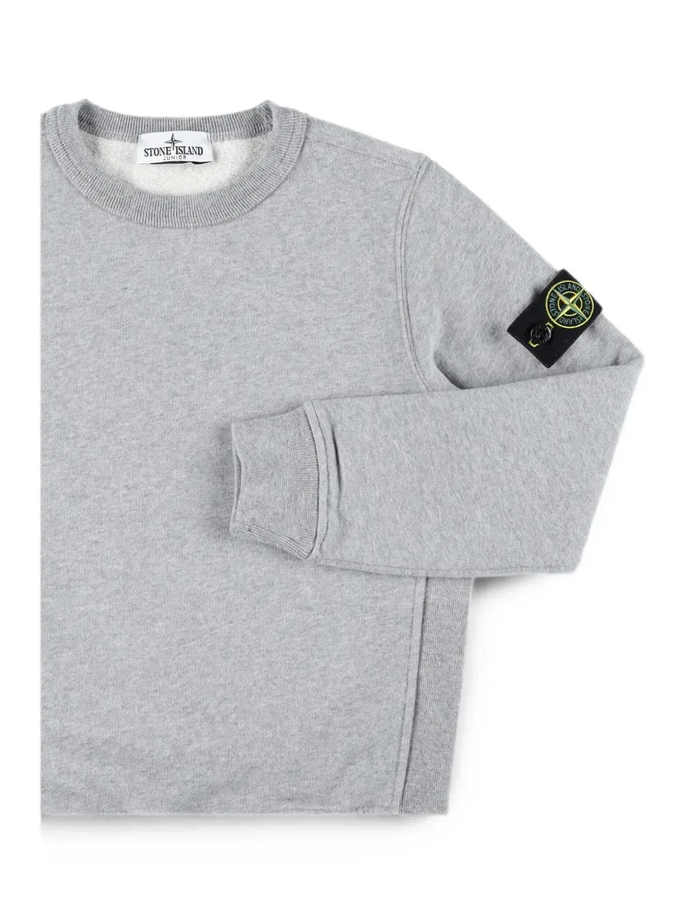Свитер с нашивкой в виде компаса Stone Island Junior, серый — фото 3