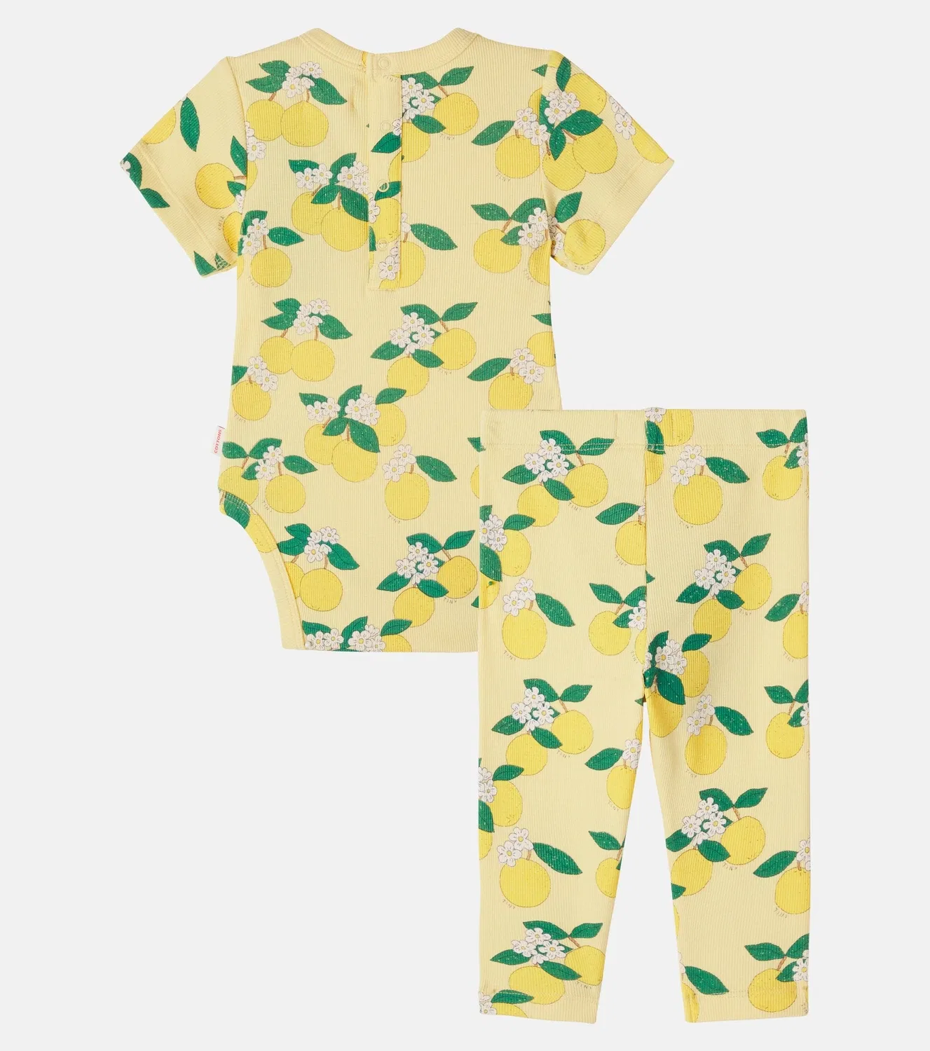 Комплект из боди и леггинсов с апельсиновым принтом Tinycottons, желтый — фото 3