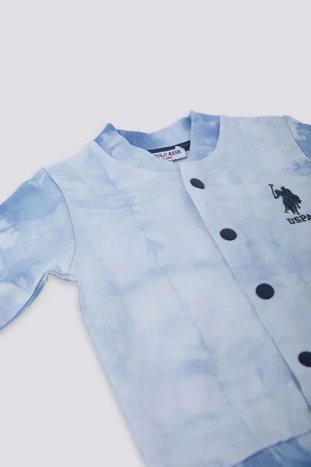 Детский кардиган для девочек с принтом U.S. Polo Assn., Blue Batic — фото 2