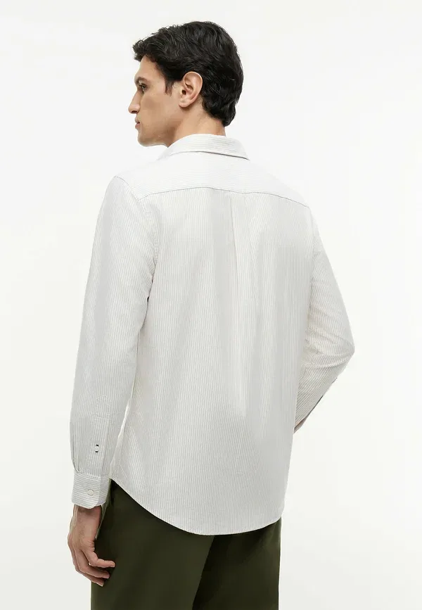 Рубашка с длинным рукавом Heritage Tommy Hilfiger Coastal Taupe Stripe, коричневый — фото 3