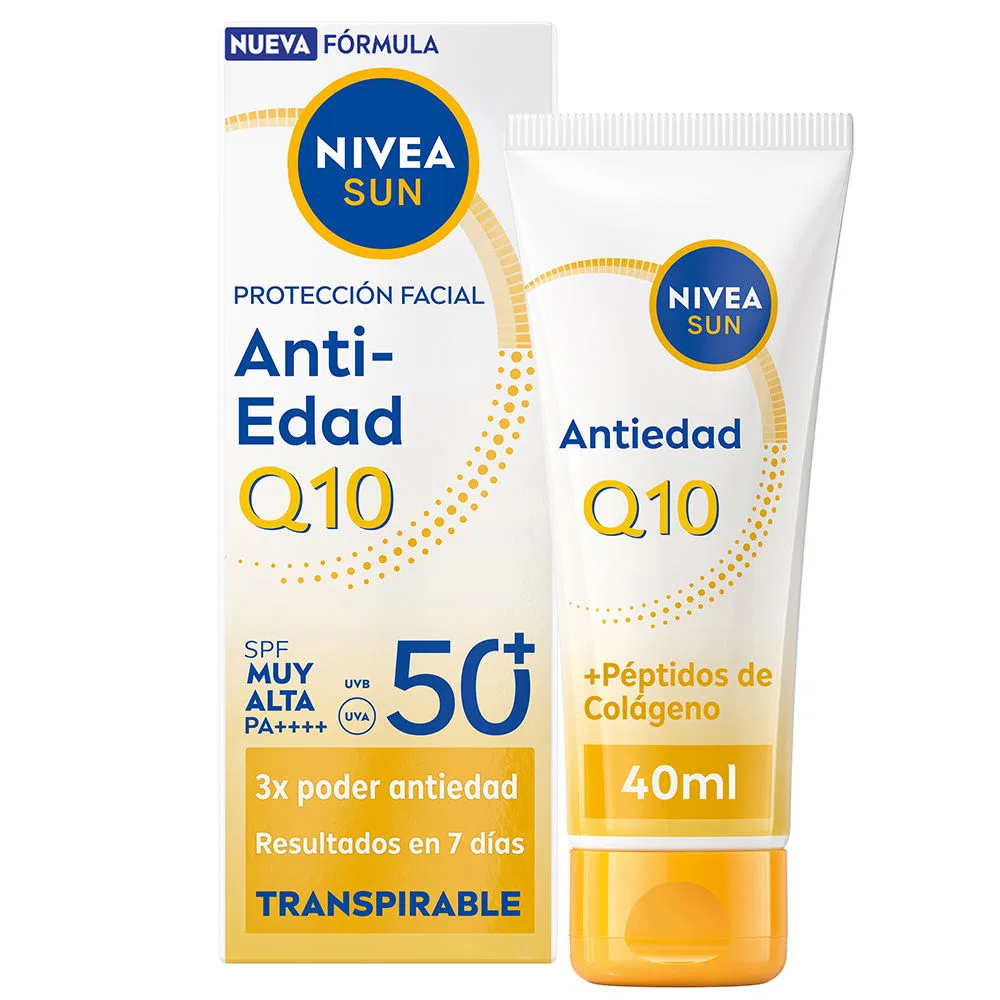 Солнцезащитный крем для лица SPF 50+ 40 мл с Q10 Anti-Эйдж Nivea — фото 2