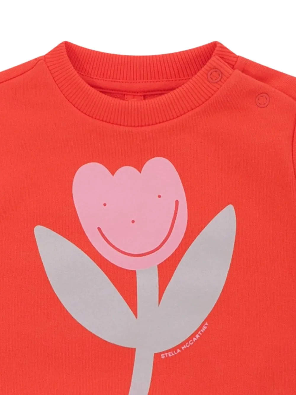 Свитер с цветочным принтом Stella Mccartney Kids, красный — фото 3