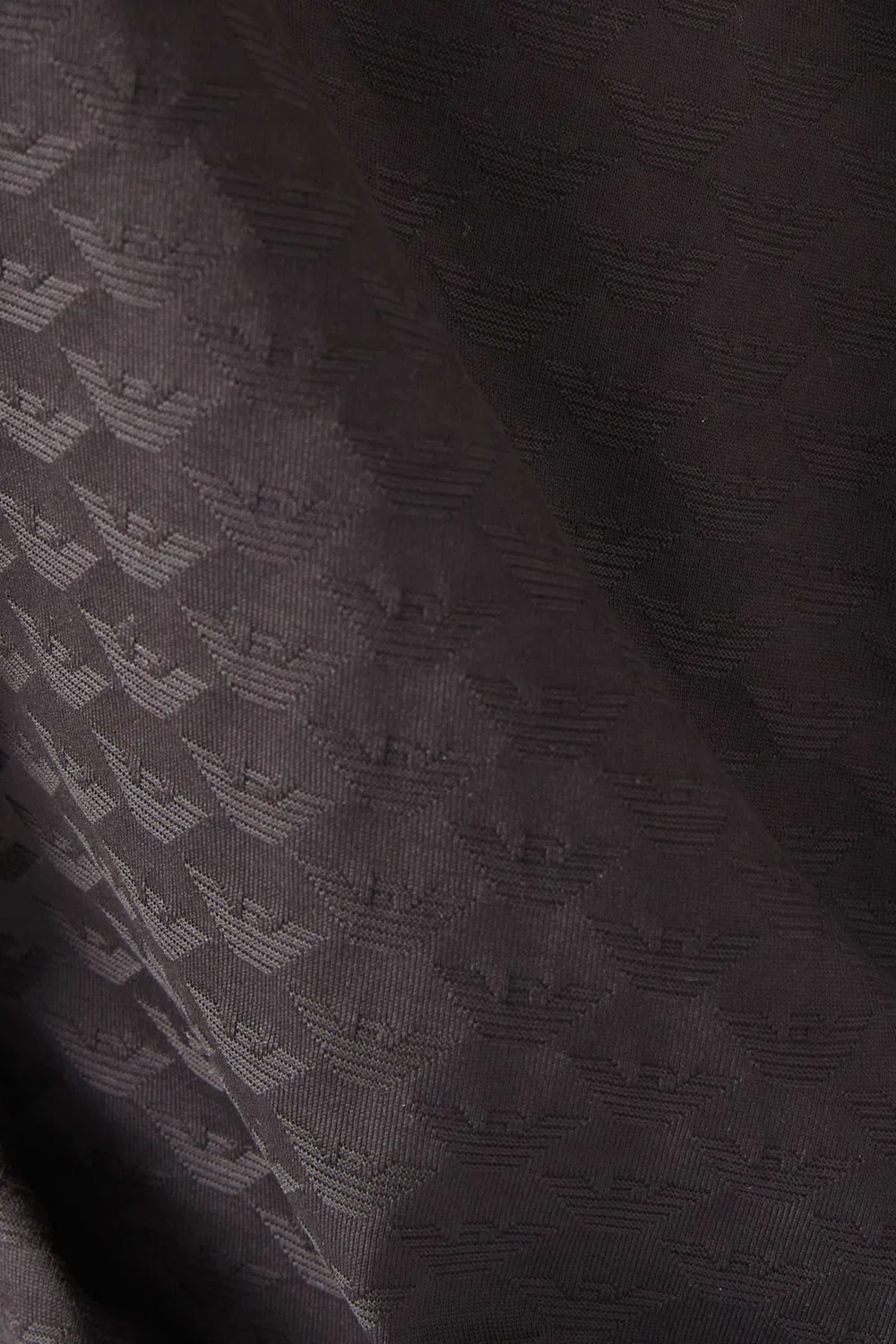 Футболка с коротким рукавом с принтом Eagle Monogram Jacquard Jersey Emporio Armani, черный — фото 4