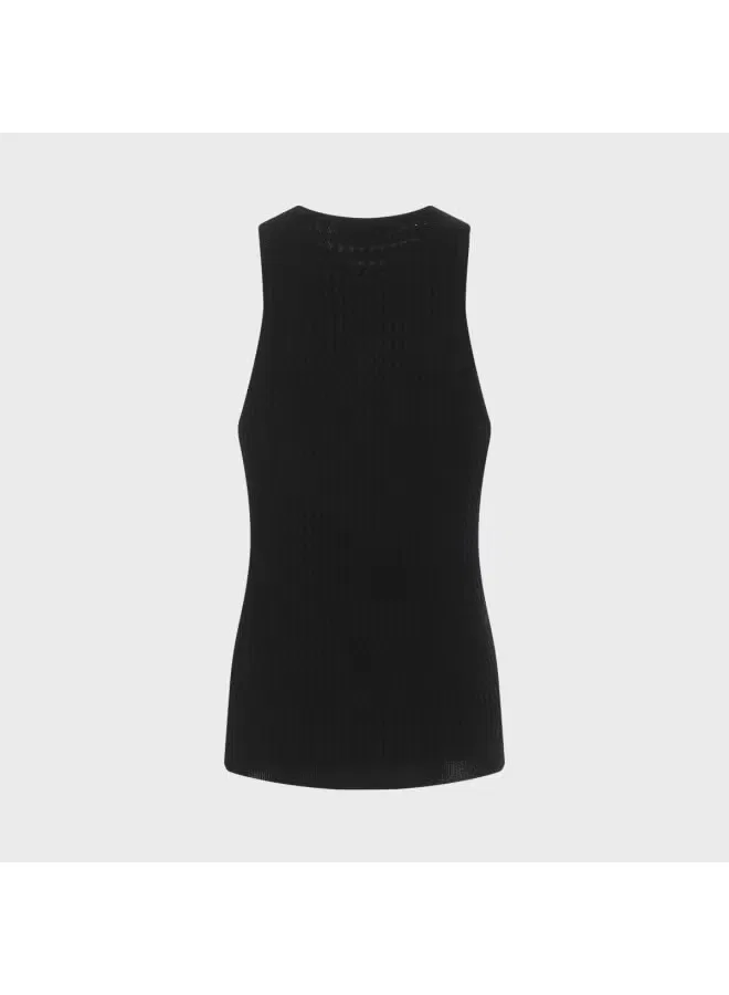 Футболка без рукавов с круглым вырезом Zara, черный — фото 3