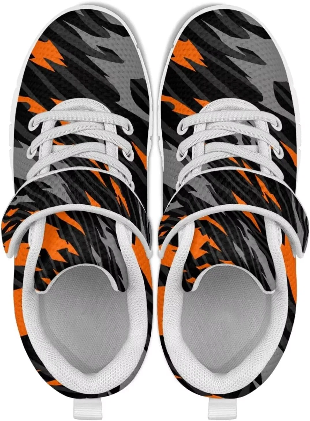 Детские кроссовки с принтом коровы Howilath, Orange Camo — фото 4
