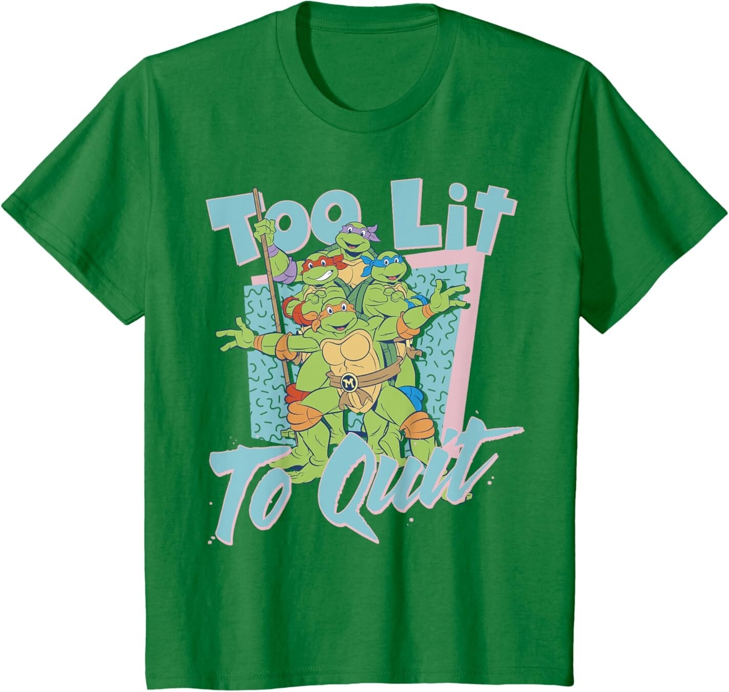 

Футболка для подростков Teenage Mutant Ninja Turtles Too Lit To Quit, зеленый