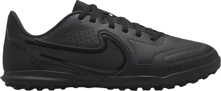 Кроссовки Nike Tiempo Legend 9 Club TF GS 'Black White', черный - фото