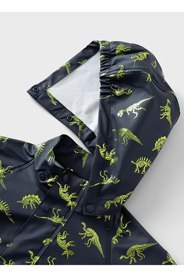 Детское пальто для девочек с узором Name It, Navy Blue — фото 2