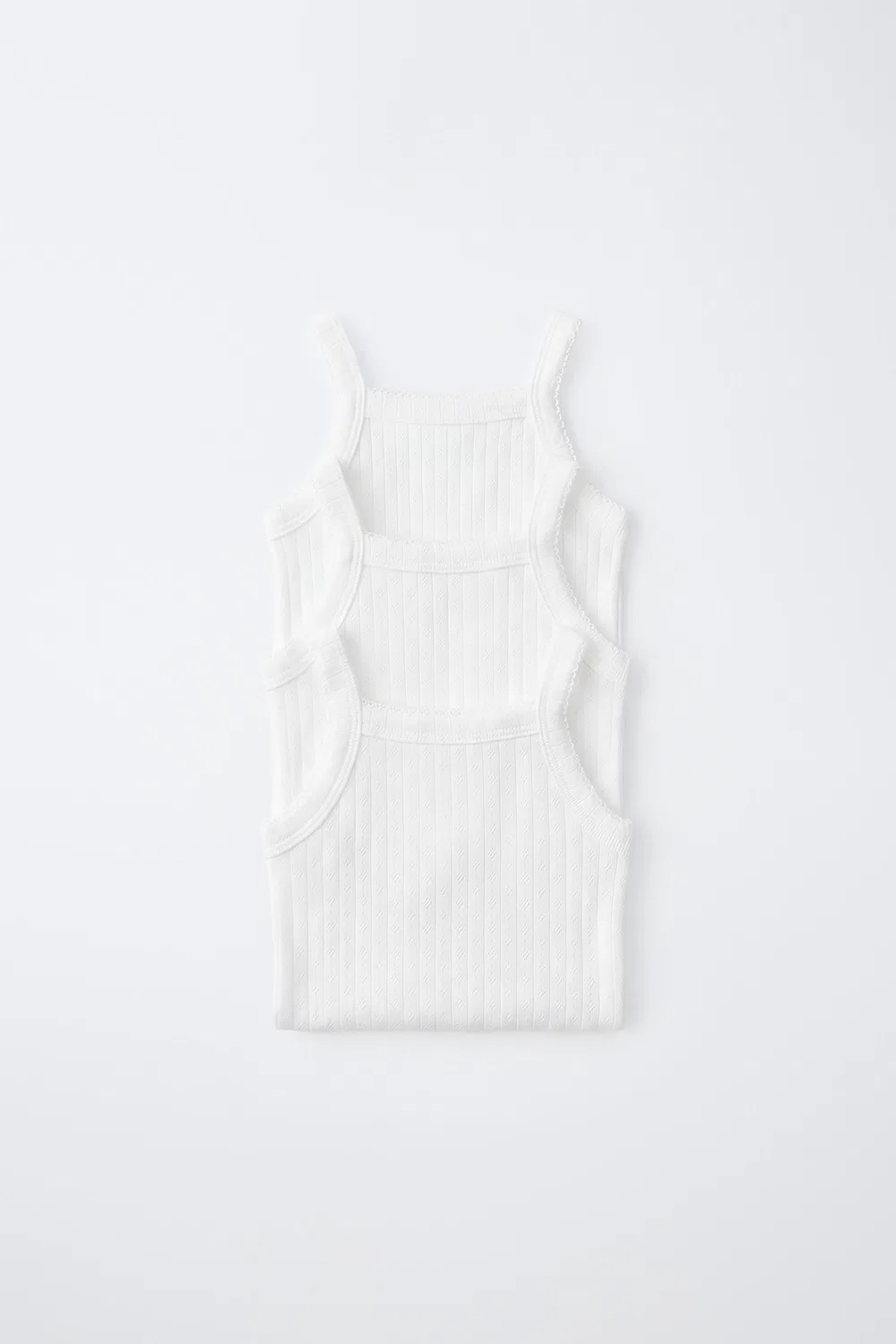 Комплект из 3 боди с ажурными бретелями ZARA, Ecru