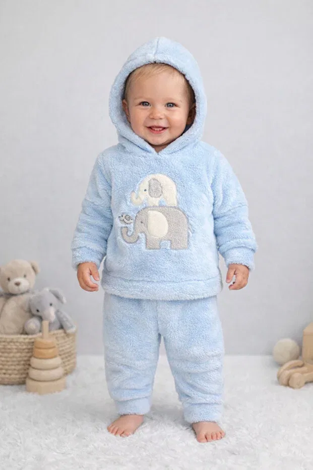 Детский спортивный костюм для мальчиков с капюшоном Ari Bebe, Baby Blue Arı Bebe — фото 3