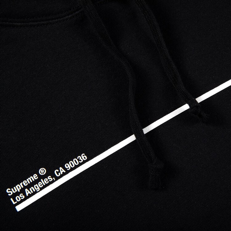 Толстовка Supreme Shop Hooded Sweatshirt - Los Angeles 'Black', черный — фото 3