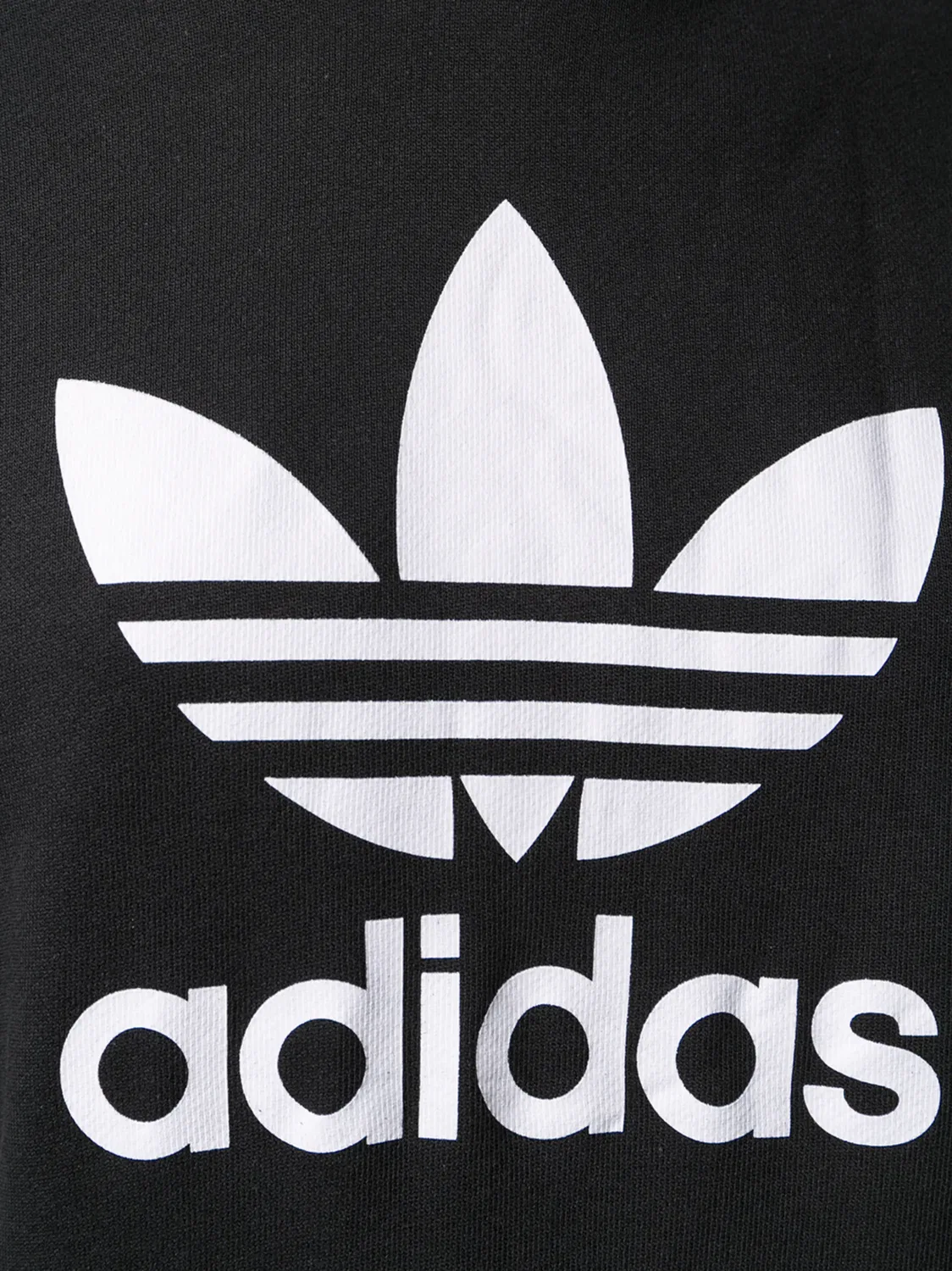 Худи с принтом Trefoil Adidas, черный — фото 4