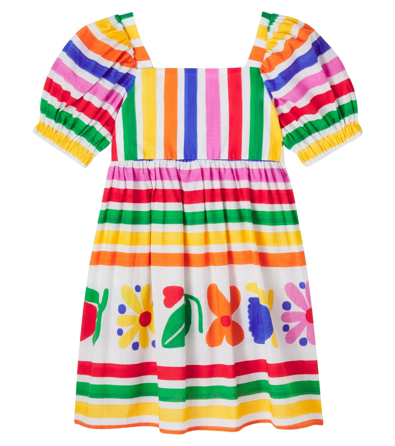 Платье полосатое хлопковое Fábula, мультиколор