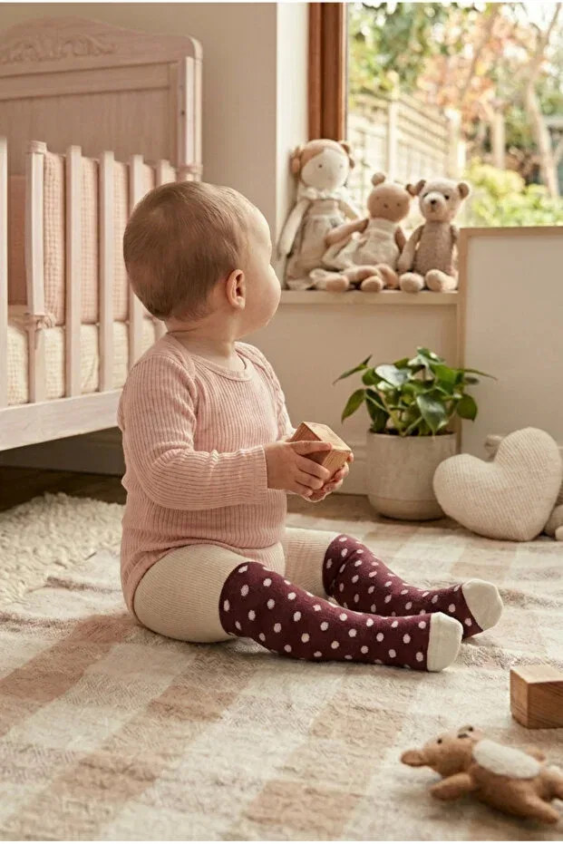Детские колготки для девочек хлопковые комплект 3 шт Cocole Socks, Multicolor — фото 3