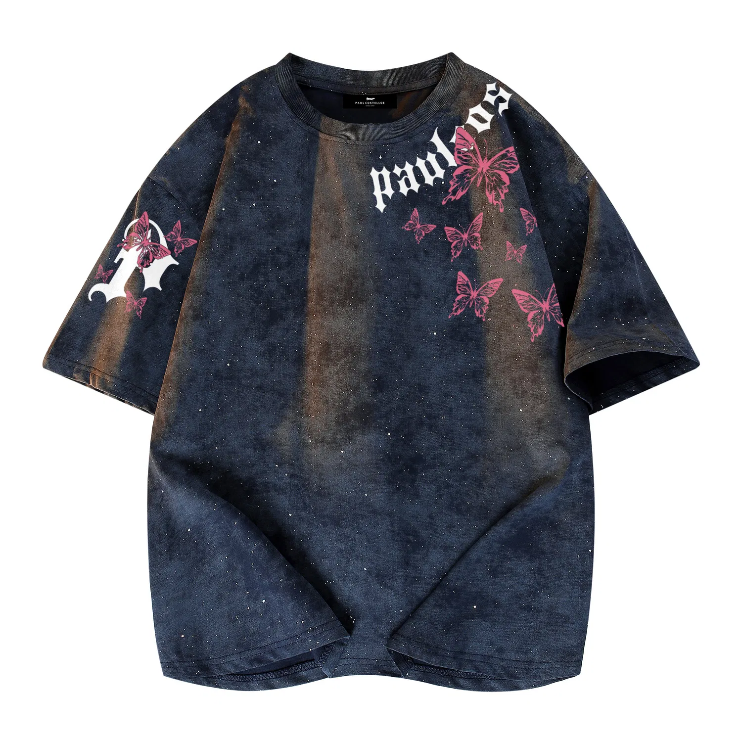 Детская футболка с принтом Baby's Breath Tie-Dye Navy Blue Paul Costelloe
