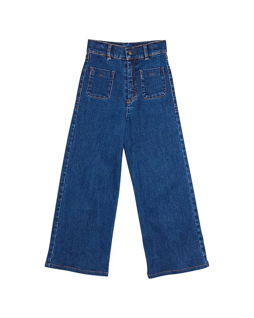 Детские брюки для девочек с широкими штанинами Pepa London, Denim