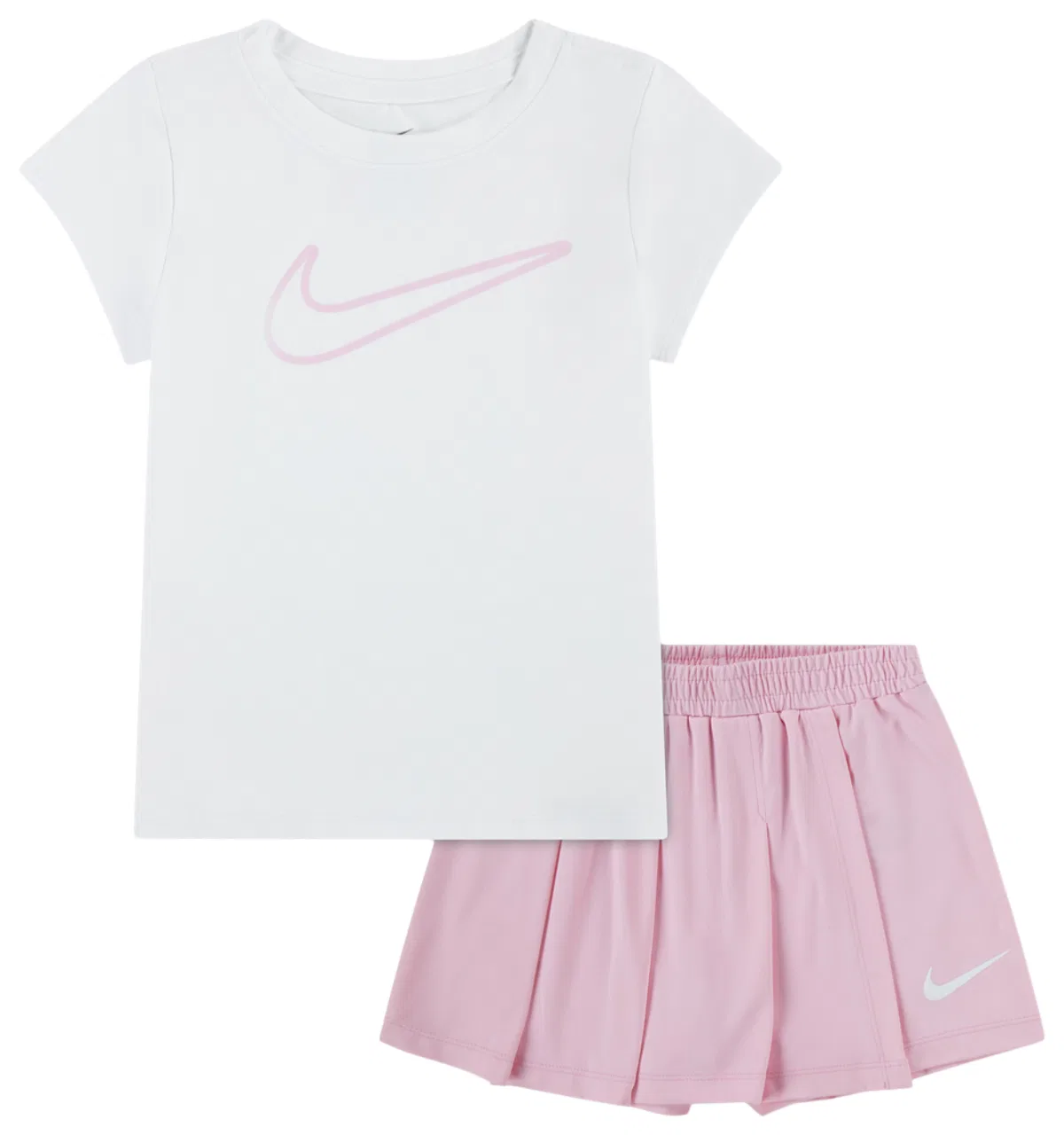 Спортивный комплект для девочек All Day Play Nike, белый/розовый