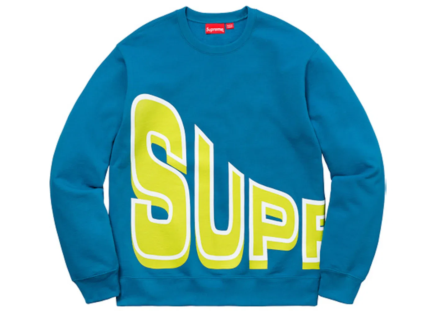 Мужской свитшот с принтом Supreme Side Arc Crewneck, Dark Aqua