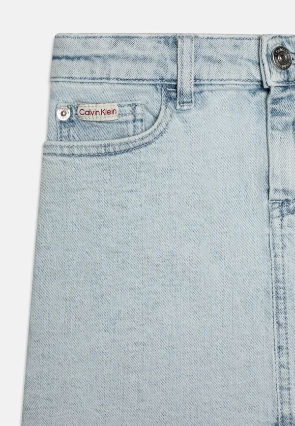 Джинсовая юбка Calvin Klein Jeans, небесно-голубой — фото 3