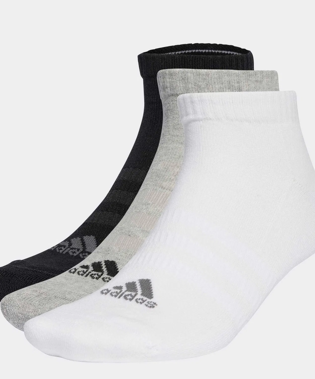Спортивные носки с поддержкой свода стопы, комплект из 3 пар Adidas, Grey