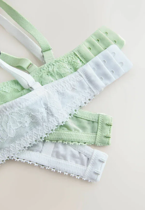 Комплект из 2 бюстгальтеров бесшовных Regular fit Next Green White, белый/зеленый — фото 2
