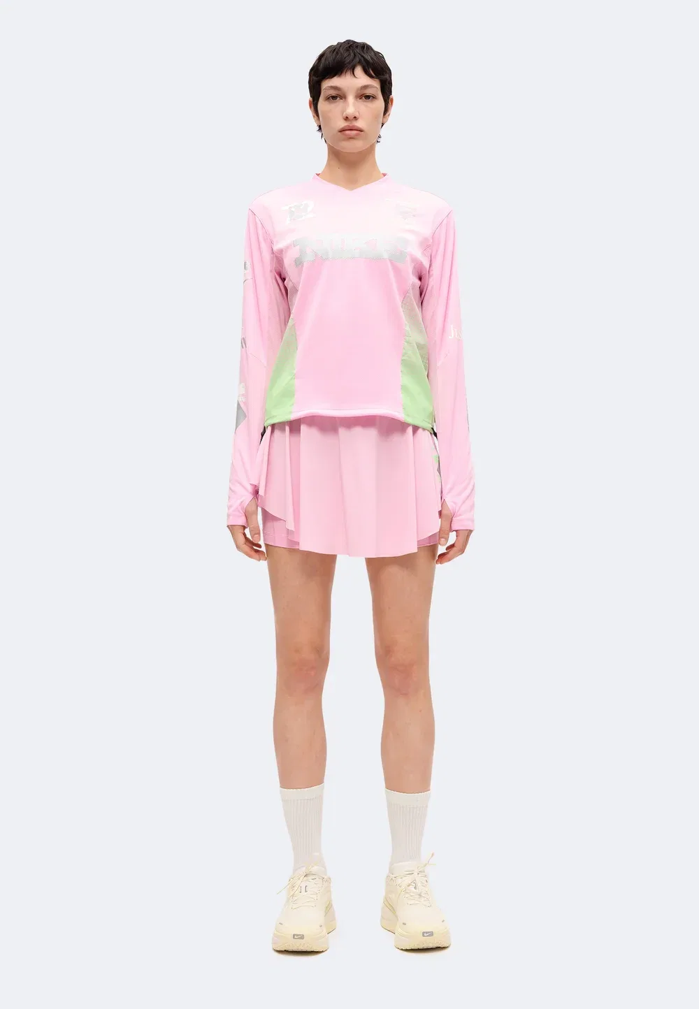 Swift - топ с длинными рукавами Nike Performance, Pink Rise/Illusion Green/Sail — фото 2