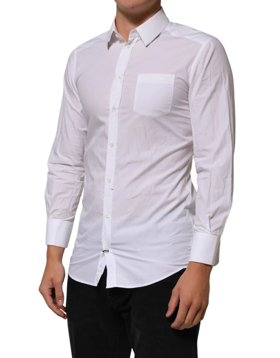 Мужская рубашка с длинным рукавом GOLD Dress Shirt Dolce & Gabbana, White — фото 3