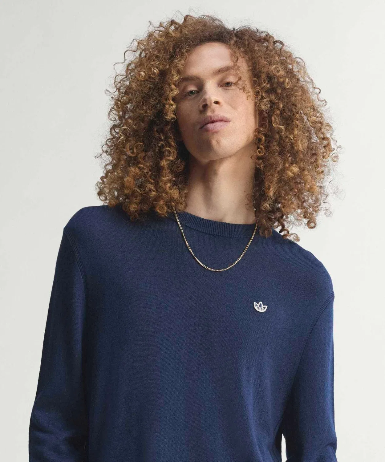 Мужской свитшот из кашемировой смеси с длинным рукавомAdidas Golf, Blue