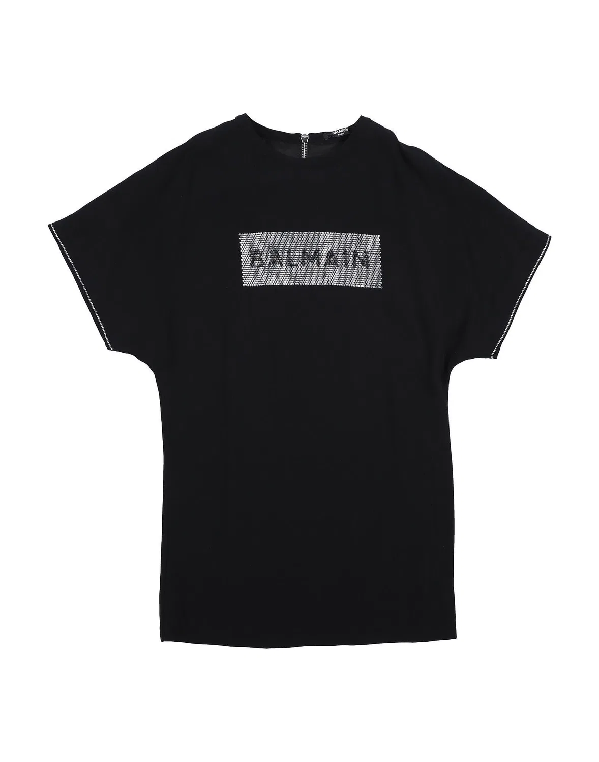 Детское платье для девочек с коротким рукавом Balmain, черный