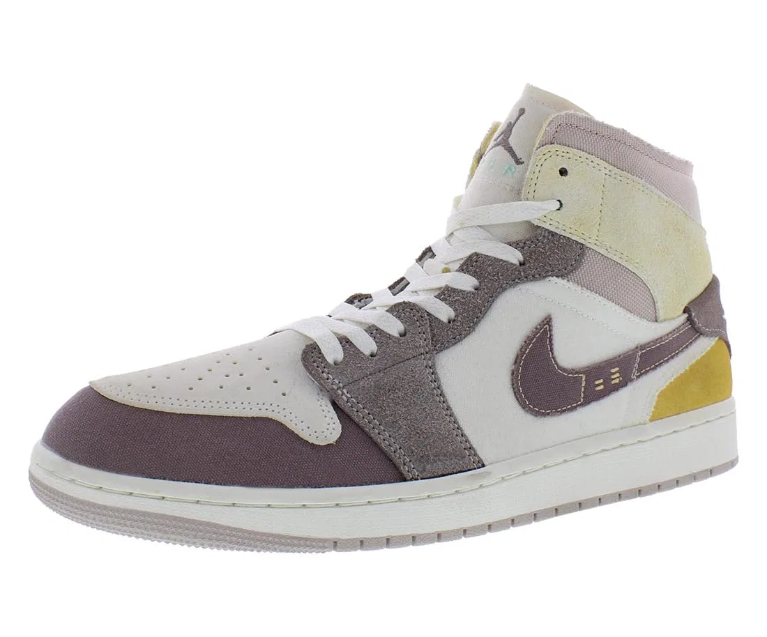 Детские кроссовки для мальчиков высокие Air Jordan 1 Retro High OG NIKE, Sail Taupe Haze Fossil