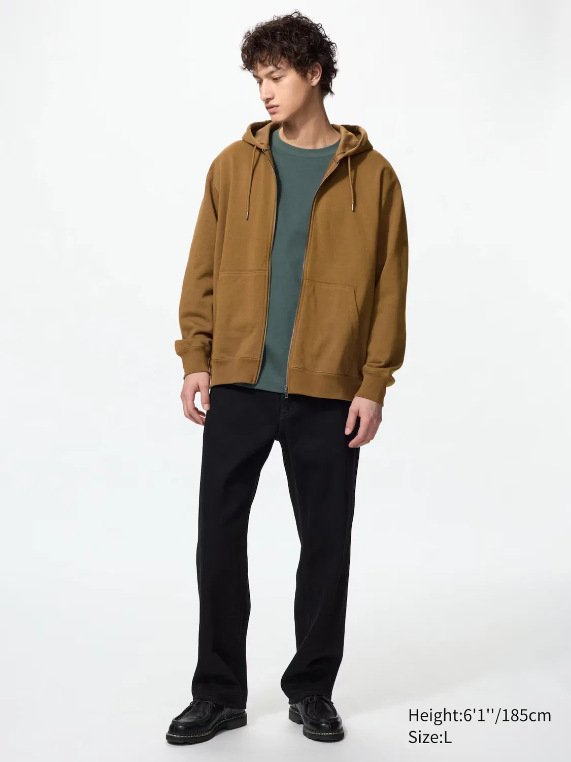Толстовка Uniqlo, на молнии, черный — фото 4