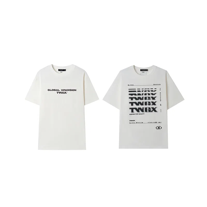 Детская футболка с принтом Evergreen Collection Teenie Weenie Men, Ivory White Drop Shoulder T+White Print T (Set)
