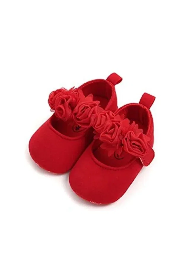 Детские пинетки для девочек без завязок Hira Kids Collection, Red