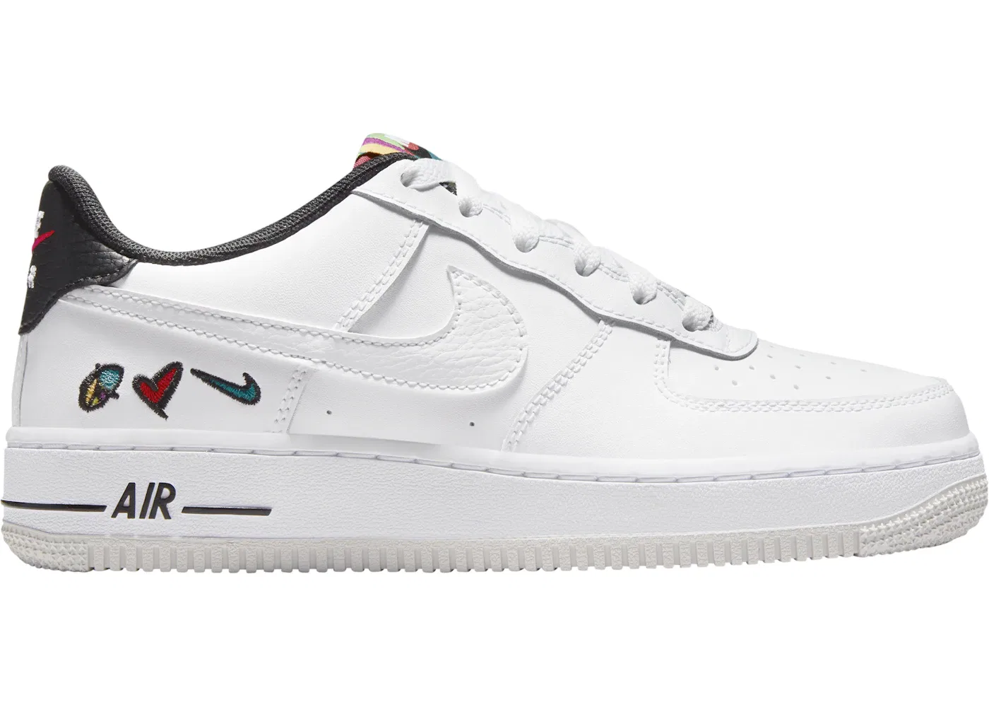 Детские кроссовки Lifestyle с принтом Nike Air Force 1 Low '07 LV8 3 Nike, White/University Red/University Gold/White