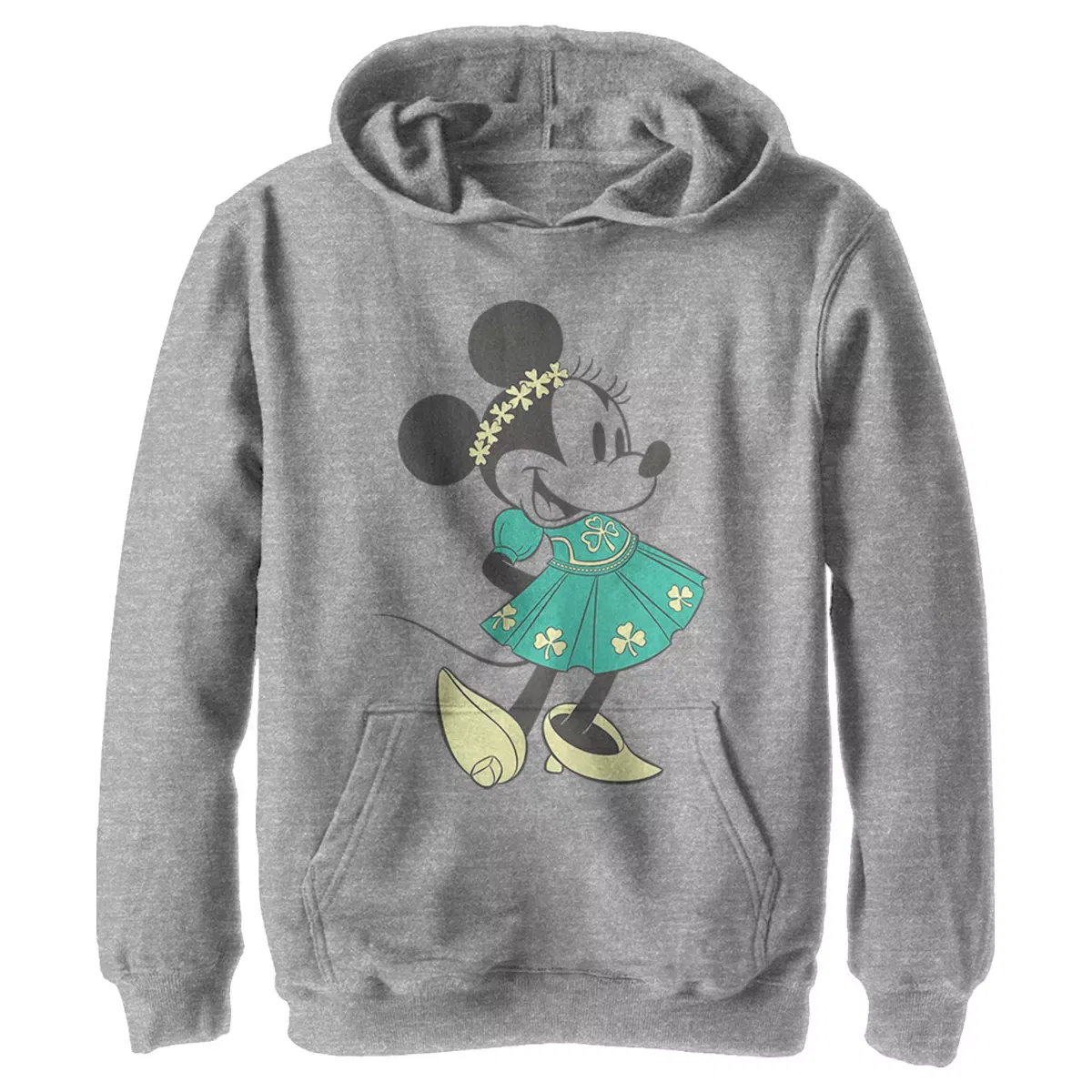 Детская худи с принтом Flower Girl Minnie Mickey Mouse & Friends, Athletic Heather