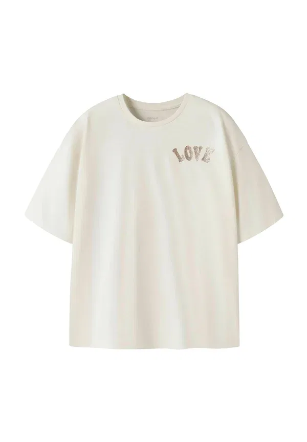 Футболка с принтом Print t-shirt Name It, antique white, белый
