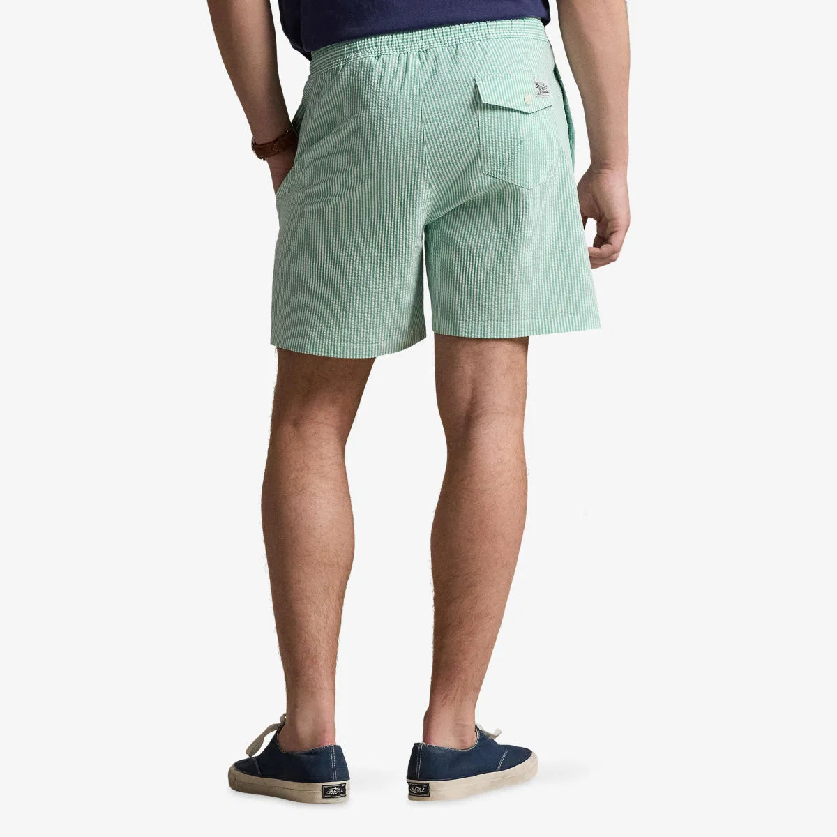 Полосатые плавательные шорты Traveller Polo Ralph Lauren, зеленый — фото 4